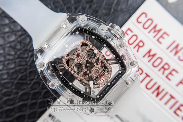 Richard Mille e理查徳米勒 RM052系列 最新鬼頭升級版 顱骨系列 原裝透明殼 理查徳米勒高端男士全自動機械腕表  hds1444